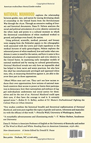 National Manhood: Capitalist Citizenship and the Imagined Fraternity of White Men (New Americanists)