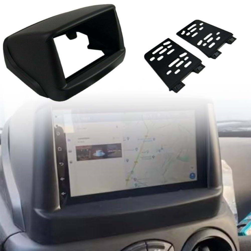 Autoradio 2 DIN con navigazione touchscreen da 7 pollici per Fiat Doblo 2002-2017, pannello interno in plastica nero impianto stereo