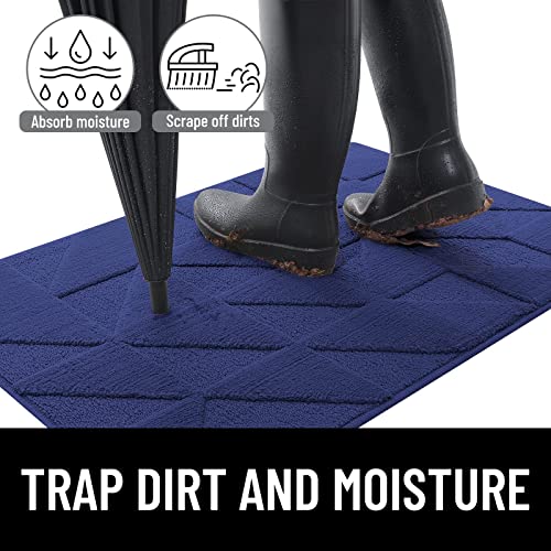 Homaxy Door Mats Indoor, 90 X 150 cm, Machine Washable Inside Door Mat, Dirt Trapper Soft Doormats - Image 2