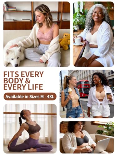 Image of Jelly Push Up Bra for Women Wireless Comfortable Seamless Full Coverage Bra | Supportive, No Underwire, Wide Strap, With Padded, Soft, Breathable, Back Fat Smoothing, Everyday Bra