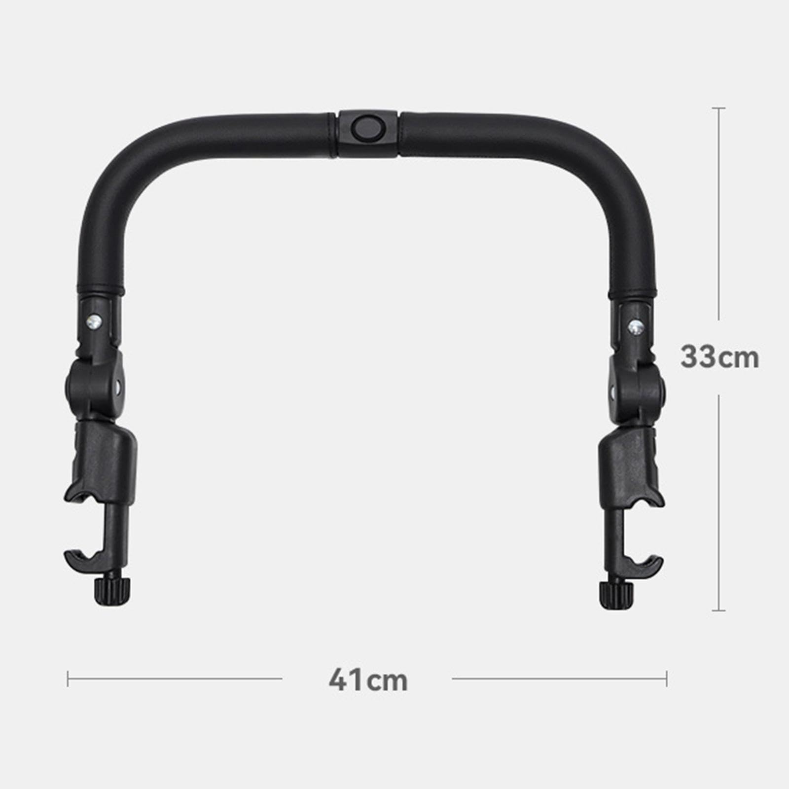 Handlebar Universal Accesorio de Barra de Repuesto para Cochecito Brazo Ajustable en Altura Fácil de Instalar y Limpiar Hecho de PP y Cuero