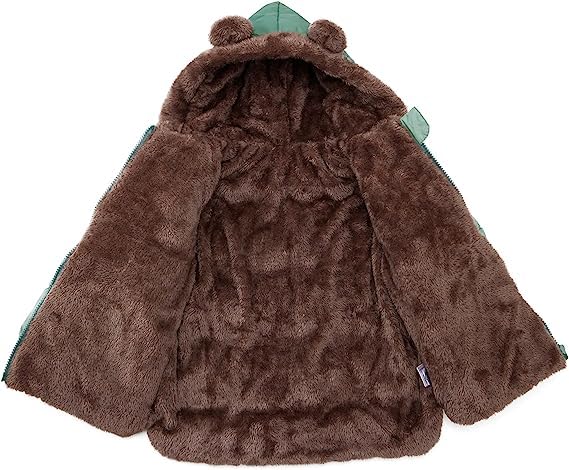 Baby Winter Fleece Coat Kids Boys Jacket Outwear Girls Padded Clothes Green 1-2 Years - Image 8