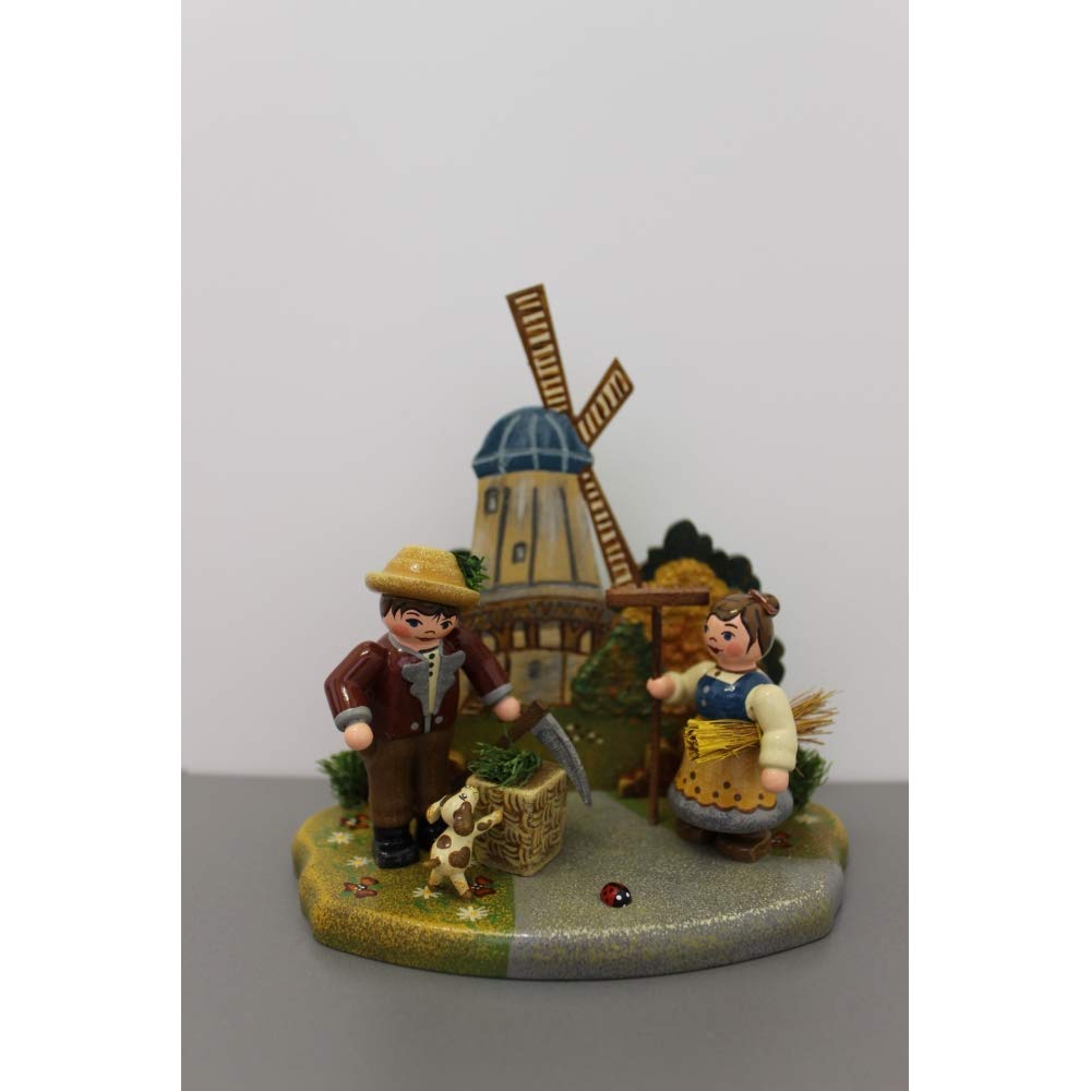 Authentic German Erzgebirge Handcraft Small Figures & Ornaments Autumn Season - 13x12cm / 5,2x4,7inch - Hubrig Volkskunst