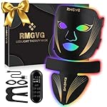 Red-Light-Therapy-for-Face and Neck, 7 Colors LED Facial Light Therapy Mask - Birthday, Christmas, Mothers Day, Valentines Day, Self Care Gifts for Her Women Mom Best Friend Wife Teacher (Black)