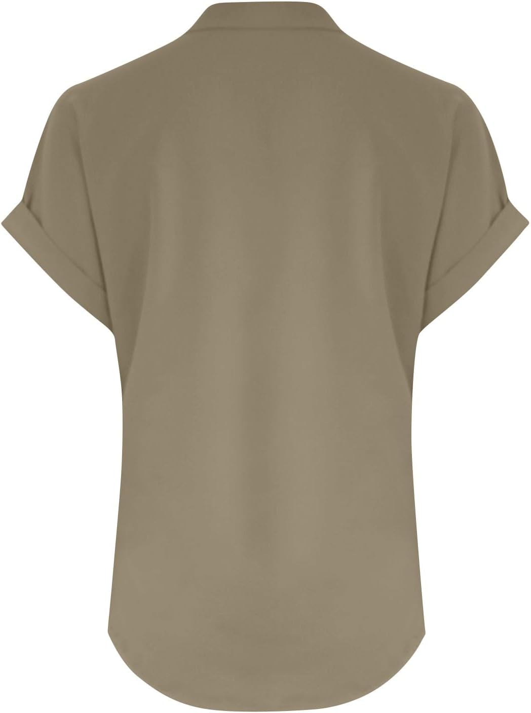 Short Sleeve Linen Blouse for Women V Neck Button Up Henley Shirts Loose Beach Vacation Tee Tops Office Work Outfits