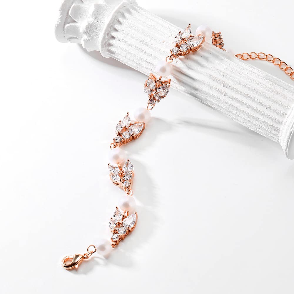 Pulsera de Perlas de Agua Dulce de Oro de 14 Quilates, Pulsera de Perlas, Regalo de cumpleaños para Madre, Esposa, Novia