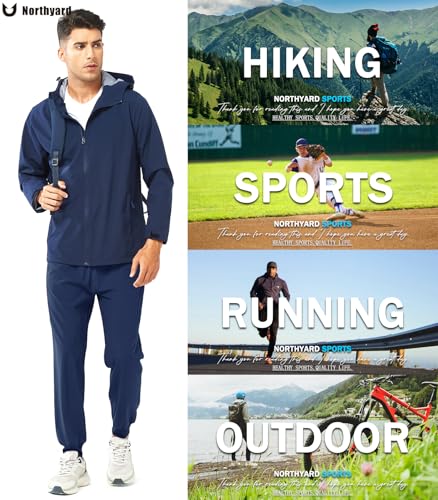 Image of NORTHYARD Men's Athletic Running Pants Lightweight Workout Joggers Quick Dry Gym Sweatpants Active Sports Track Training