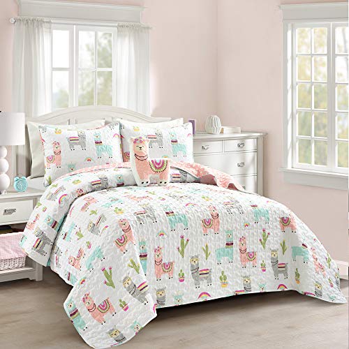 Review Product Make A Wish Southwest Llama Cactus White & Blush Reversible Print 3 Piece Quilt Set, Twin Review Product Make A Wish Southwest Llama Cactus White & Blush Reversible Print 3 Piece Quilt Set, Twin