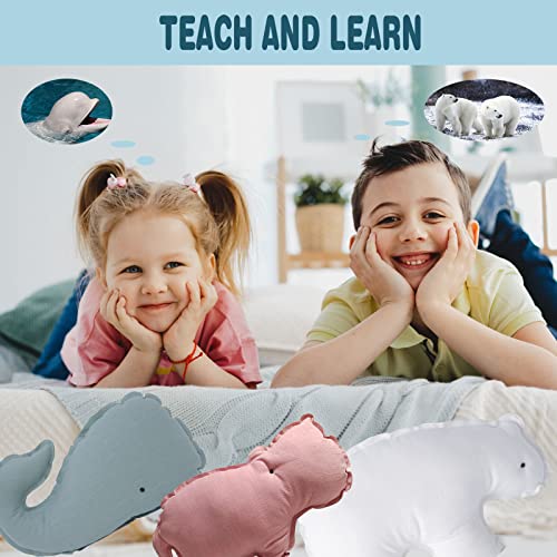 Marble Empire Whale Pillow Linen, Blue Whale Throw Pillows with Free Style Edge,Coastal Ocean Decorative Pillow for Couch Sofa (18.5 inch) - Image 6