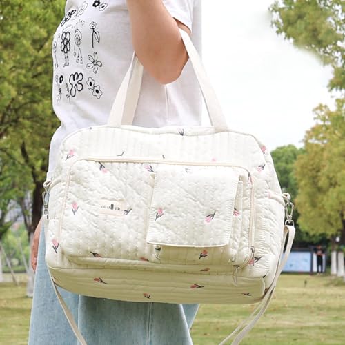 Sac à langer à fleurs spacieux pour simplifier les sorties de bébé