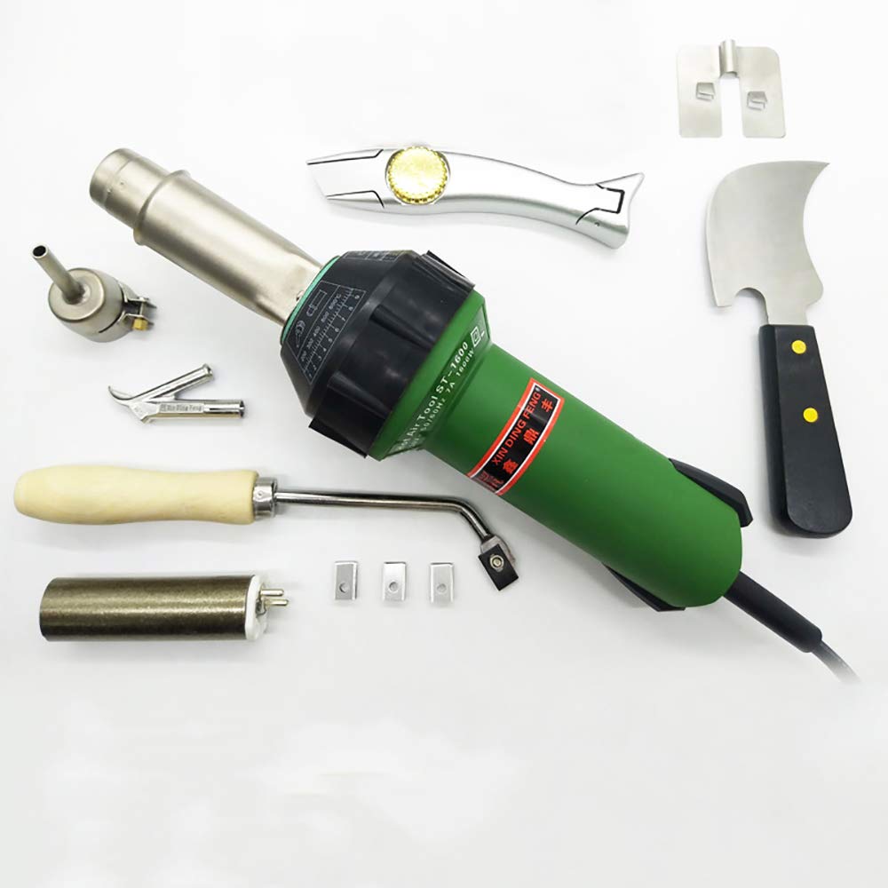 110V Professional Hot Air Welding Kit Plastic Heat Gun Accessories 1600W for PVC Plastic Flooring Linoleum Vinyl Floor