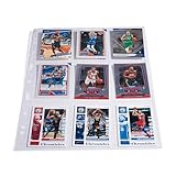 Leuchtturm 369511 Grande Easy Sammelkartenhüllen - 10er Pack, 9 Fächer, 98 x 68 mm, weichmacherfrei, für Sammelordner