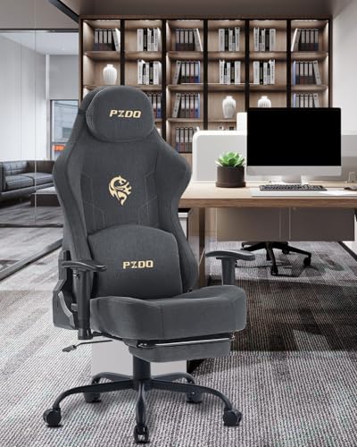 Gaming Chair, Gaming Chairs for Adults, Ergonomic Computer Chairs with Footrest & Lumbar Support, High Back Fabric PC Office Chair, Gamer Chair, 165°Recliner, Teens, 350LBS, Comfy, image 7