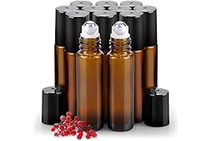 12-Pack Premium Glass Roller Balls for Essential Oils