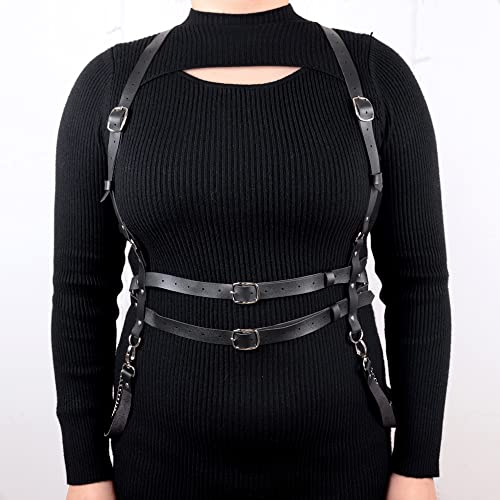 Women Punk Body Harness Belt Waist Belt Body Chains Lingerie Sets2
