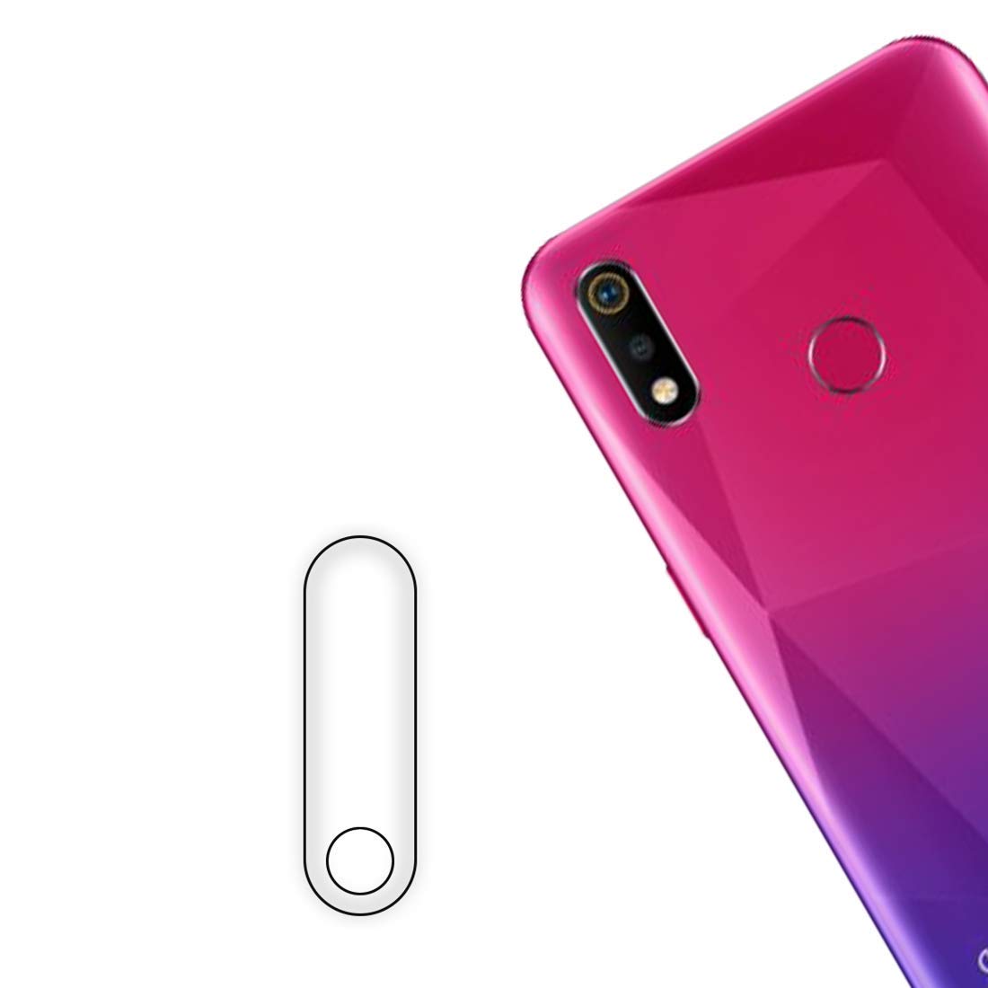 Cluster Camera Lens Protecto | PERFECT STICKY MOBILE HOLDER | Screen Guard Designed for Realme 3I