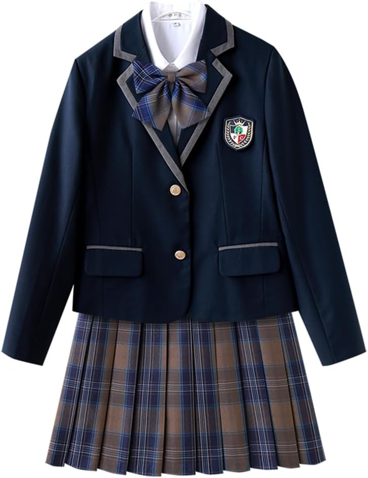 [ＮＯＭＳＯＣＲ] 卒業式 スーツ 女の子 5点セット フォーマルスーツ 子供スーツ 中学生 高校生 ブレザー シャツ スカート リボン バッジ jk制服 入学式 受験 面接 卒服