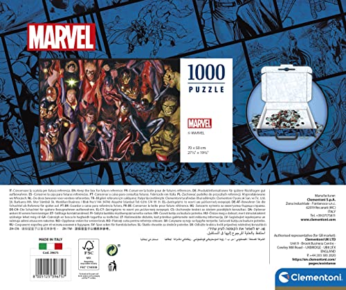 Puzzle valisette 1000 pièces : Marvel Avengers Clementoni Puzzles - vue 4