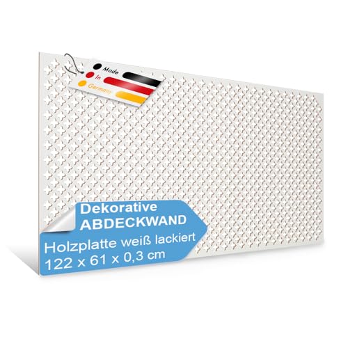 Pegboard SEVILLA Lochwand 122 x 61 x 0,3 cm MDF-Platte weiß...