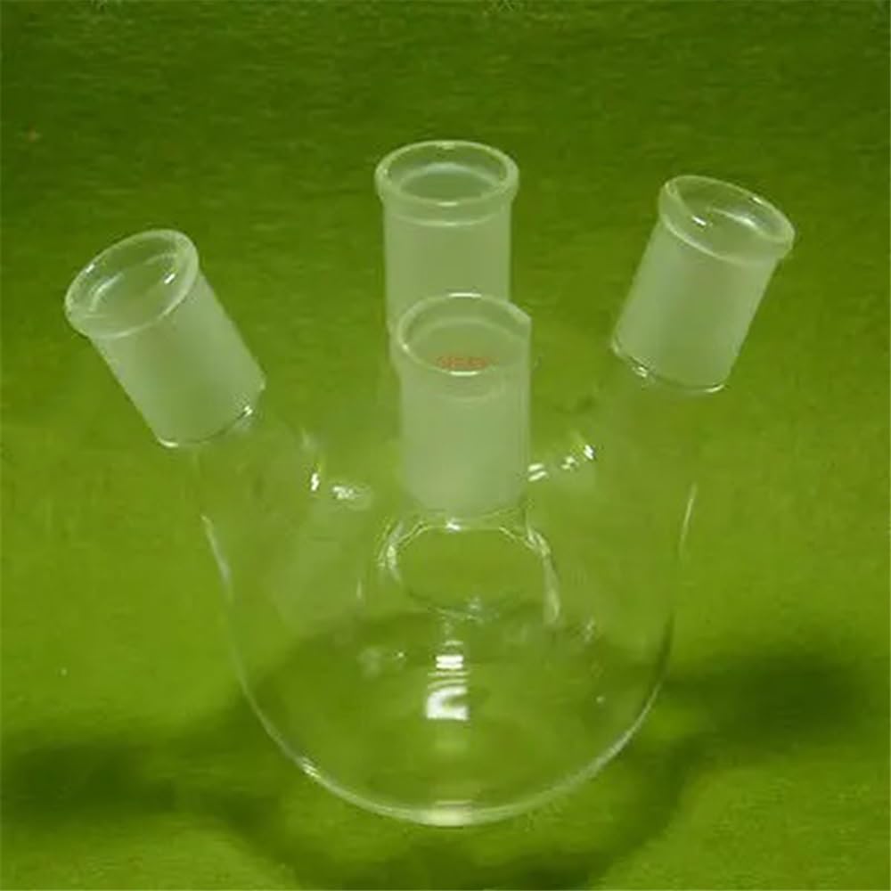 Pallone da laboratorio a fondo piatto 500 ml, 4 colli, 24/40 Attrezzature da laboratorio