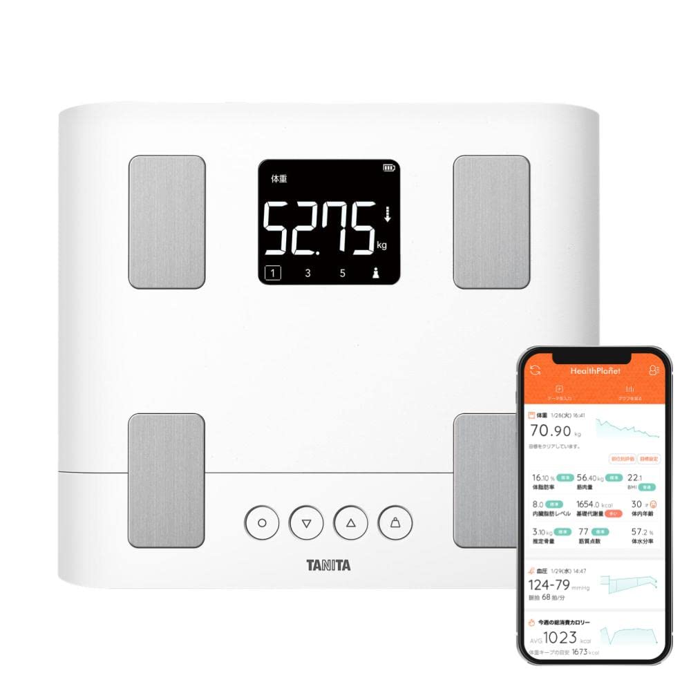 タニタ 体重計 体組成計 スマホ連動 50g単位 バックライト BC-332L…