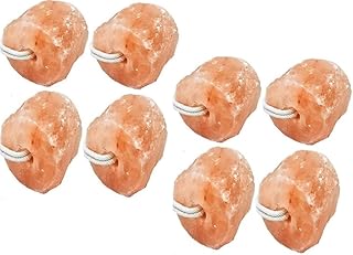 Himalayan Pink Salt 35 LB, Salt Licks for Animals Licking Block for Horses, Cows, Deer, and Other Livestock - Rope Included (8 Qty)