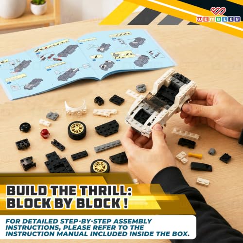 Image of Wembley Race Mechanic Series-241 PCS |2-in-1 Sports Car & Robot Building Blocks Set | STEM Construction Toy for Kids 3+ Years | Educational Building Kit | Ideal Gift for Boys and Girls