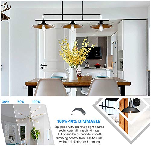 Leools Dimmable Edison Led Bulb 10W,Equivalent 100Watt, Antique Style St64 Led Filament Bulbs,Neutral White 4000K, 1200Lm, E26 Base Lamp For Restaurant,Home,Reading Room, 4 Pack. #TOP4