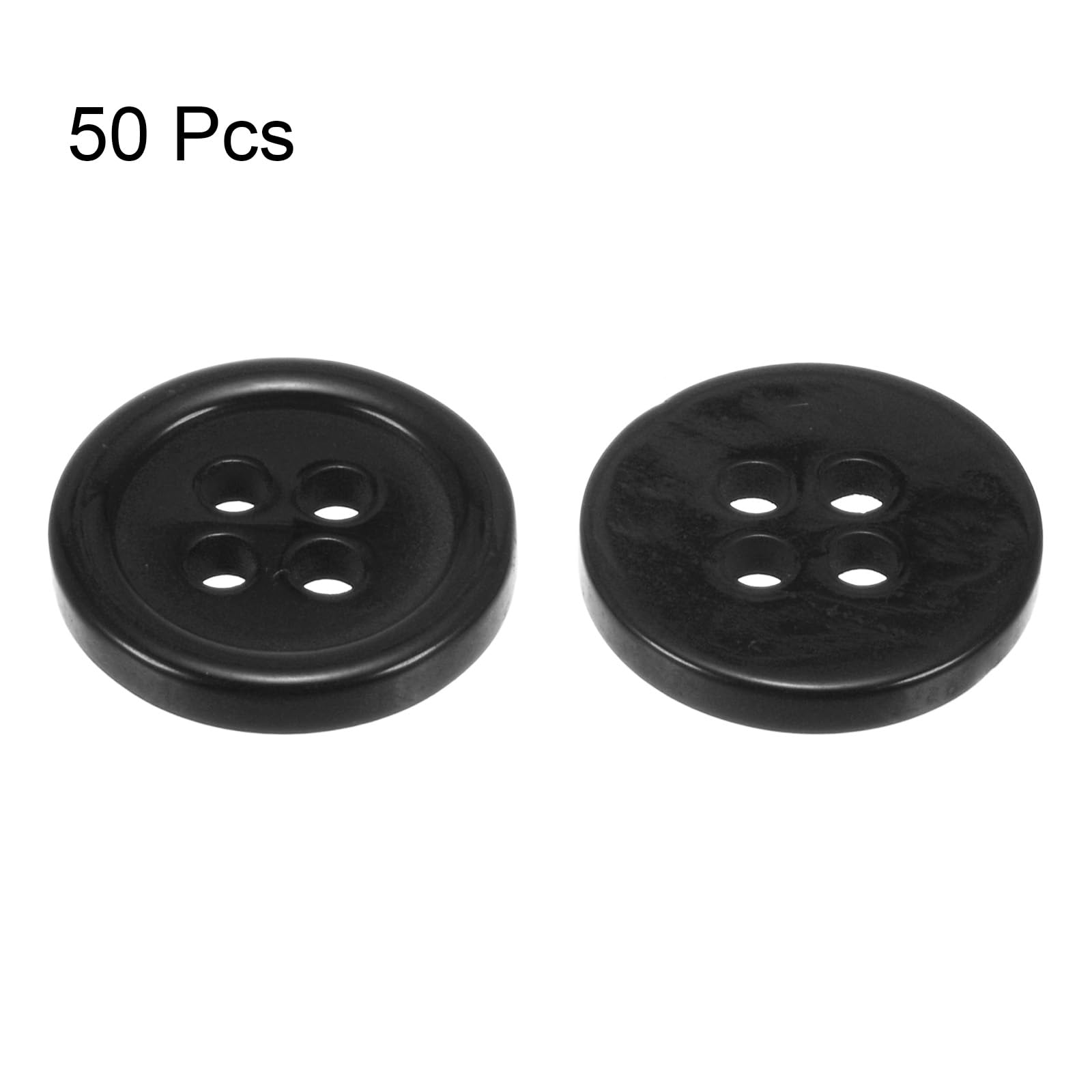 Half Inch Button Round Sewing Buttons 50pcs Dark Red - 12.5mm (1/2 Inch) Resin 2-Hole ...