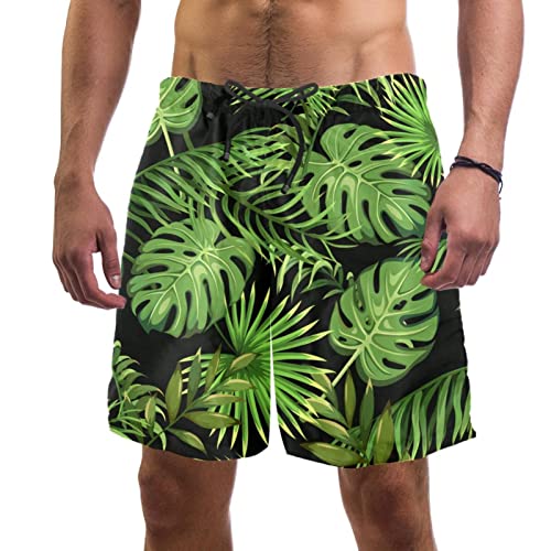 Short de plage à motif feuilles vertes Lurnise le maillot de bain des vacances
