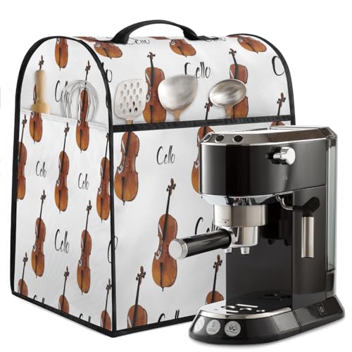 Large Blender Cover Cello Violoncello Stand Dust Covers for Appliance Kitchen Mixer Covers with Top Handle Pockets Waterproof Food Processor Protector Cover for Toaster Coffee