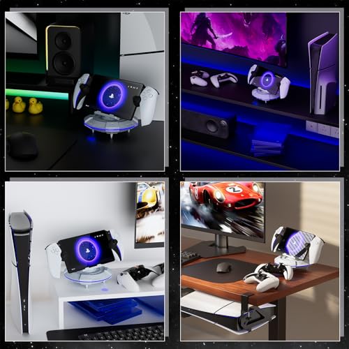 image for Hosanwell PS Portal Charging Dock, 23 RGB Lighting Modes, 3 Hours Fast