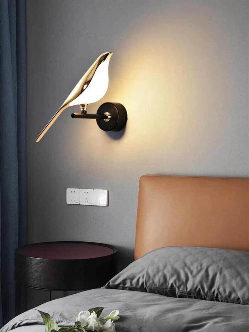 Golden Bird Home Decore Led Fancy Wall Light,Night Lamp,Decorative Lamp,Living Room,Color(Warm White+Natural White+Cold White)-image-10