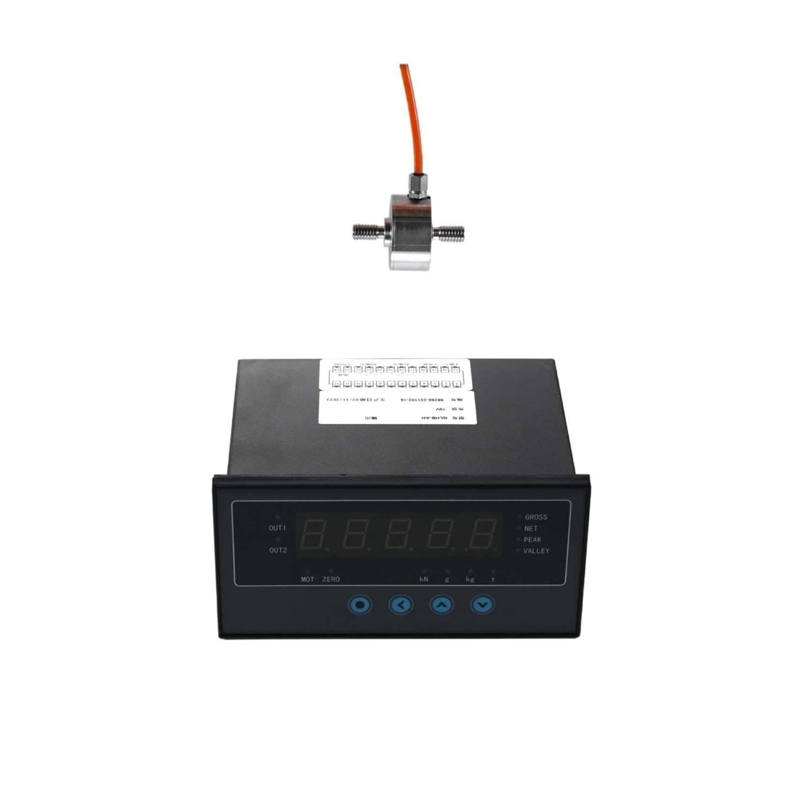 MXXDMOPD Indicator Display+Bolt Pressure Sensor mini Load Cell Hopper Scale Compression Tension Weighing(50KG)