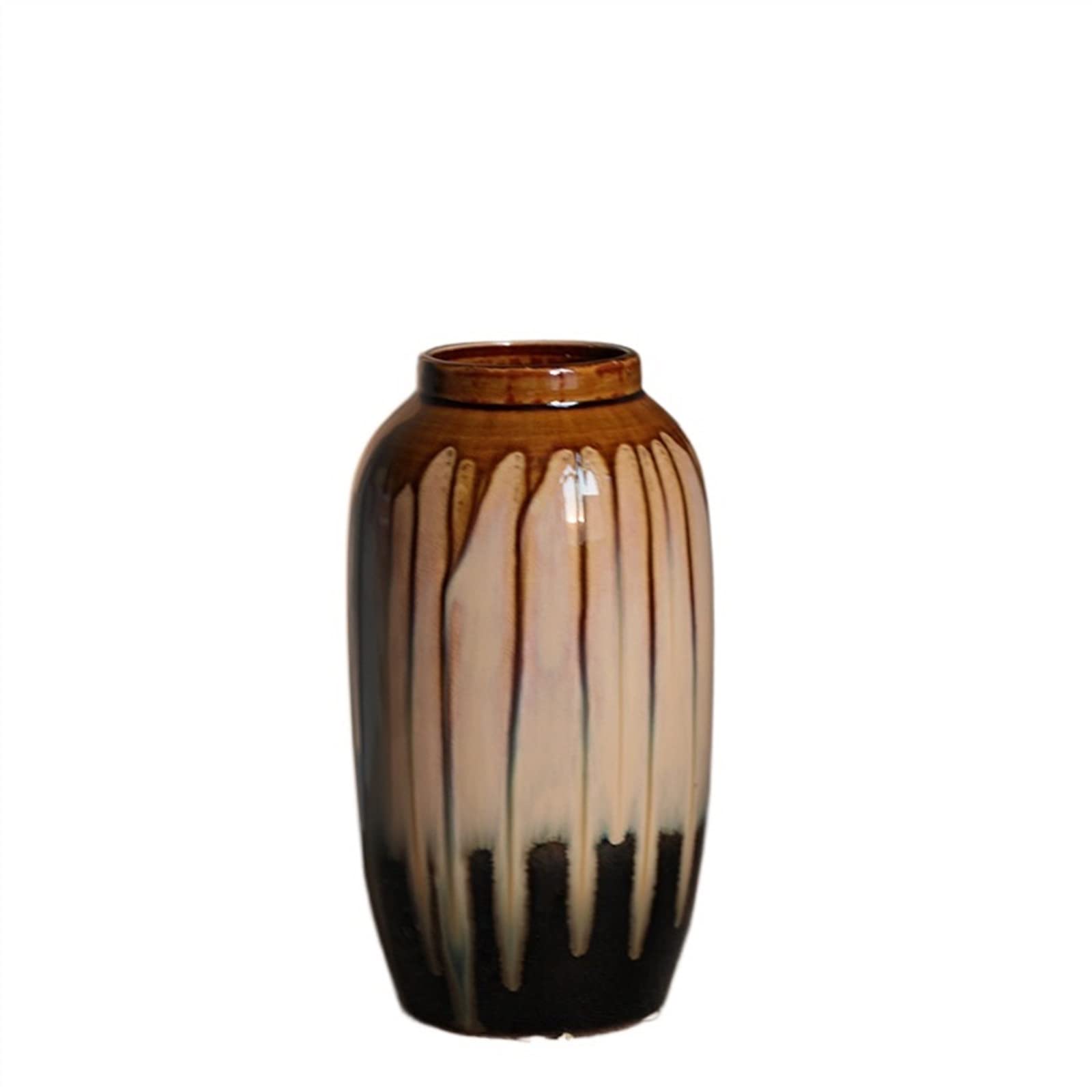 Bzgpmfud One Color Vase Desktop Flower Ceramic Floor Countertop Ornaments Living Room Corridor Entrance Decorative Simple Dried Arrangements Vintage(003)
