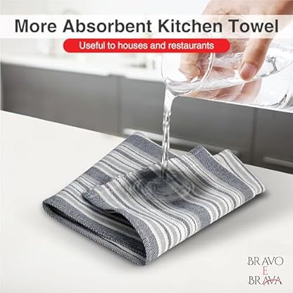 LinenWeave Packung mit 5 geschirrtücher – 100% geschirrtücher Baumwolle, 45 x 70 cm – Super saugfähiges küchentücher – Maschinenwaschbar geschirrhandtücher – küchenhandtücher – Bild 7