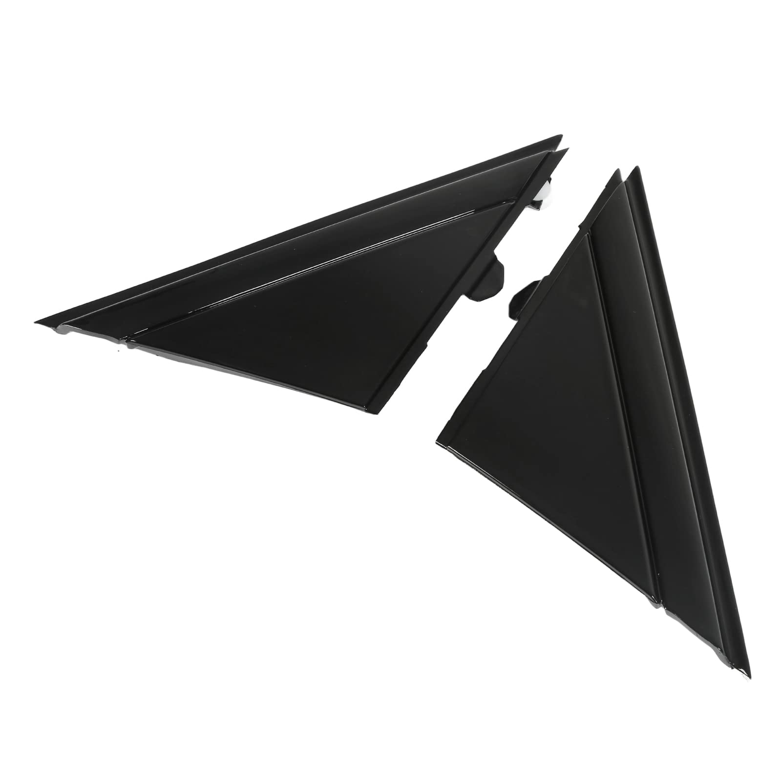 Fydun 1SH17KX7AA Copertura per Bandiera dello Specchio della Porta Specchietto Retrovisore Esterno Sinistro Destro della Piastra del Triangolo Sostituzione per 500 2012‑2017(Nero Lucido)