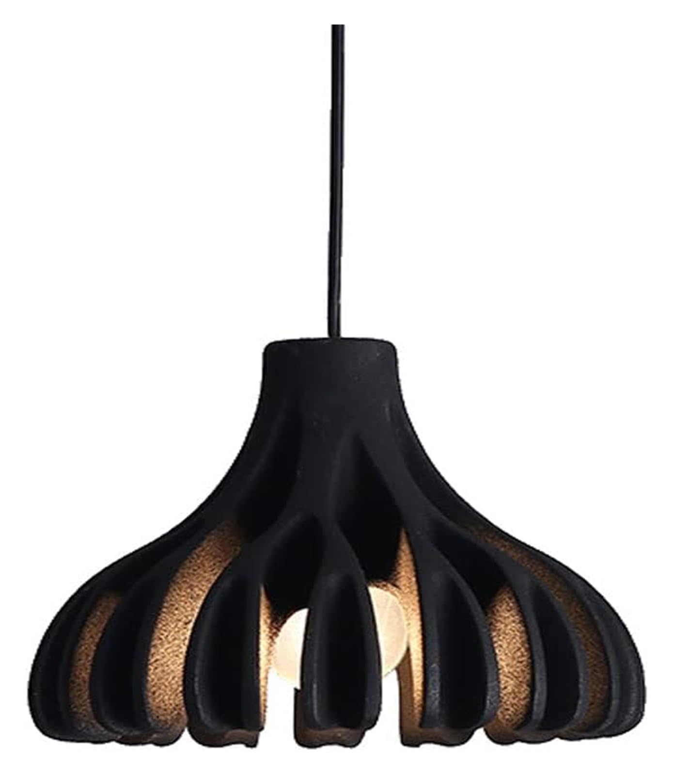 SYAXVOM Industrial Style Resin Ceiling Lamp Eco Friendly Chandelier for Restaurant Bedroom Corridor Adjustable 200Cm E27 Hanging Light Fixture (Color: Sand)