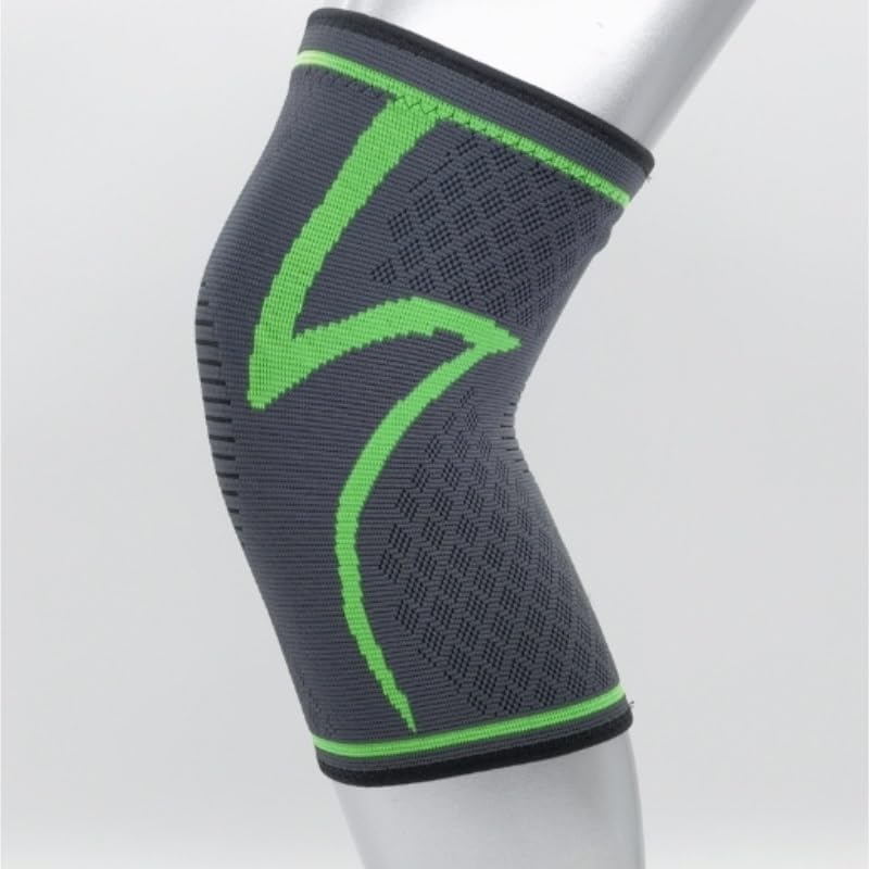 Exercise, protection Sports Knee Pads Nylon Elastic Knitted Warm Protective Gear Cycling Fitness Running Knee Pads for Fitness, cycling, running, playing football(S/M)