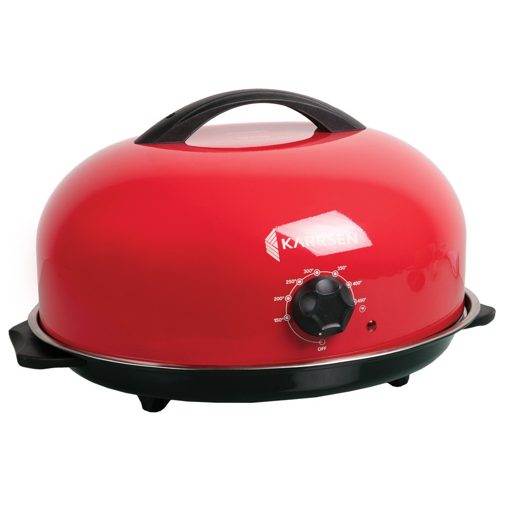 BR-2 Junior Dome Oven Roaster with Captive Heat Technology (CHT) Saves Space, time, Energy and is Easy-to-use, Red