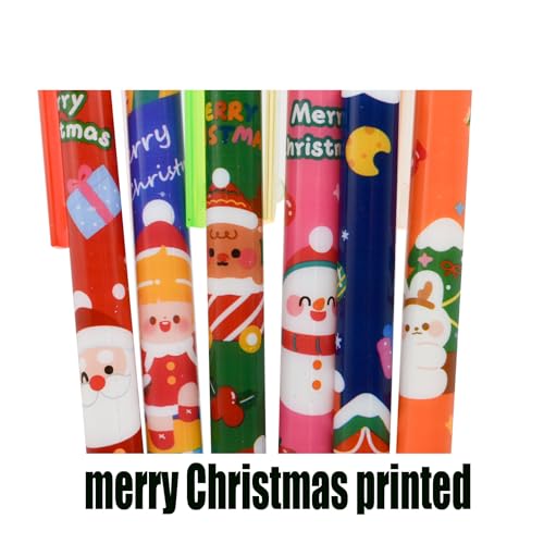 12 bolígrafos gel navideños retráctiles multicolor tinta negra miniatura 3