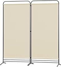 Angel Living Divider with 2 Panels, Room Dividers Divider, Outdoor Garden Divider for Offices, Balcony, Bedroom, Garden, Outdoor, 162 x 180 cm, Beige