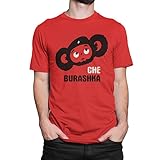 Che Burashka Funny Cartoon T-Shirt, Cheburashka Tee Large Red