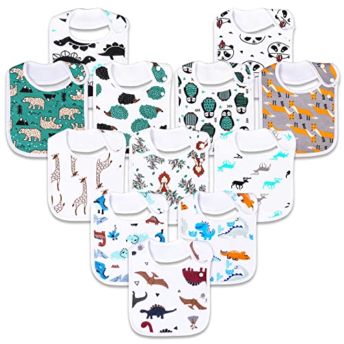 Baby Bibs Super Soft And Absorbent 100% Organic Cotton Baby Bandana Drool Bibs Set For Boys Girls Newborn Unisex 3-24 Months 12 Pack #TOP23