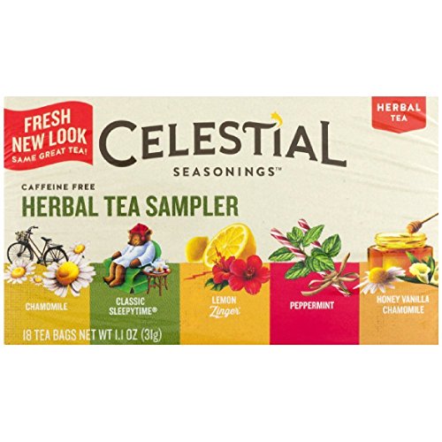 Celestial Seasonings Herbal Tea Sampler with 5 Flavors 18 ea ( Pack of 3)