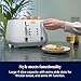 De'Longhi Eclettica BPA Free Metal Toaster CTY4003.W, 4 Slot Toaster with Reheat and Defrost Functions, Control Panels, Progressive Browning Levels, Pull Crumbs Trays, Stainless Steel, 1800W, White