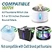 Cat Water Fountain Filters 6 Pack,50% More Activated Carbon,Genuine Cat Flower Fountain Replacement Filters, Fit for Most Dog Pet Drinking Dispenser Triple Filtration (Not for Catit)