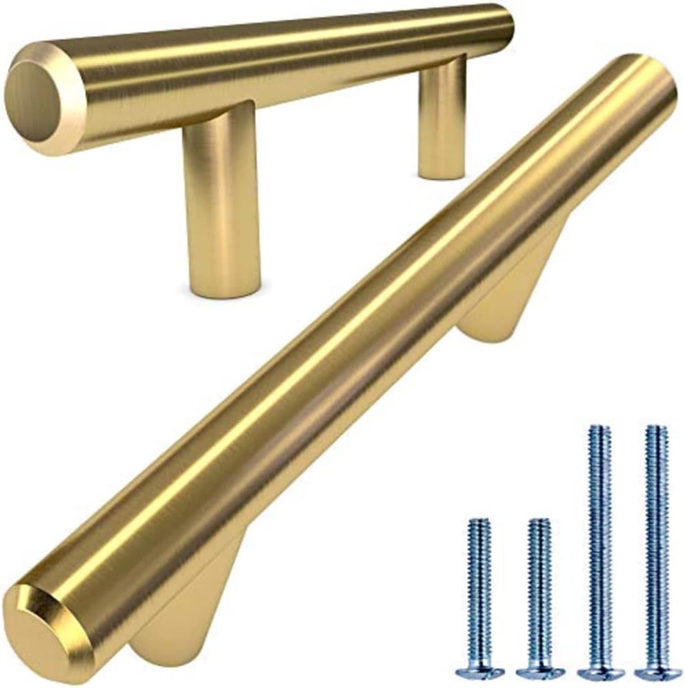ALPINE HARDWARE SOLID Pull Gold Brass 18.88inch Hole