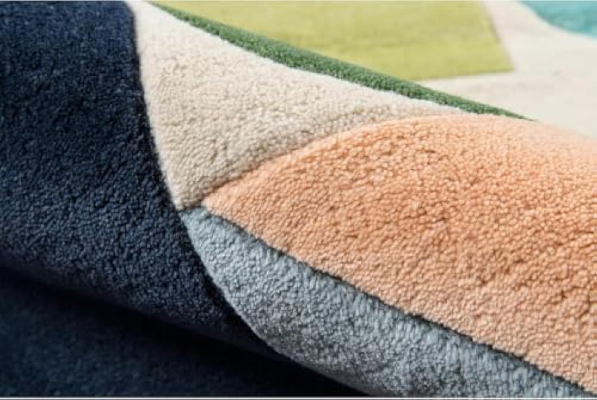 Handmade Wool Bedside Runner, 2x6 Feet Multicolor