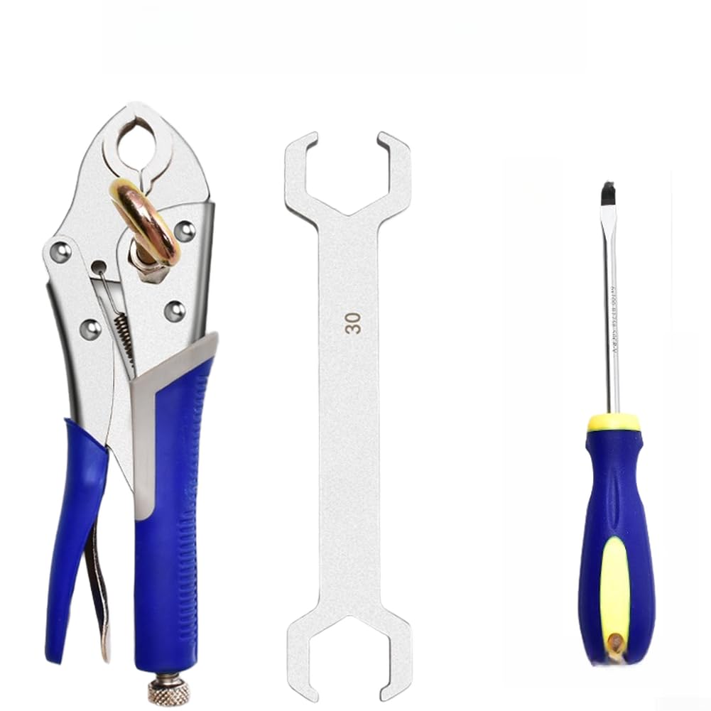 25,4 cm Karbonstahl-Wasserabscheider-Entfernungszange für Fußbodenheizungsrohr mit verstellbarer Backe und rutschfestem Gummigriff für 10,2 cm Rohre, blaues Finish, DIY-Werkzeug-Set (D)